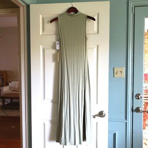 Aritzia wilfred free Leo dress in "storm green" NWT